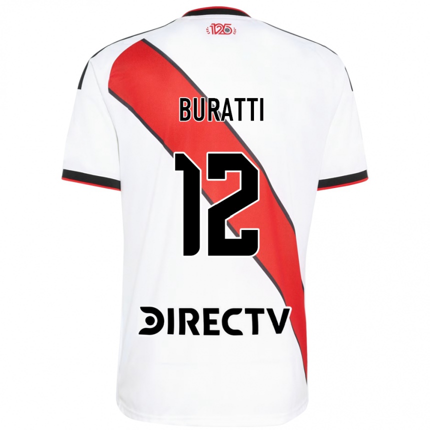 נשים כדורגל Ramiro Buratti #12 אדום שחור לבן ג'רזי ביתית 2026/27