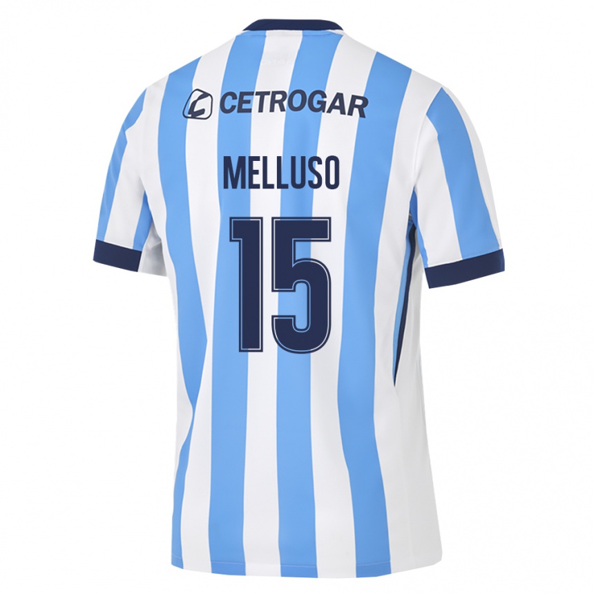 נשים כדורגל Mateo Melluso #15 כחול בהיר לבן שחור ג'רזי ביתית 2026/27