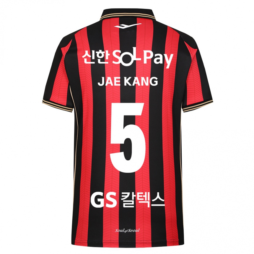 נשים כדורגל Jae-Kang Kim #5 אדום לבן שחור ג'רזי ביתית 2026/27