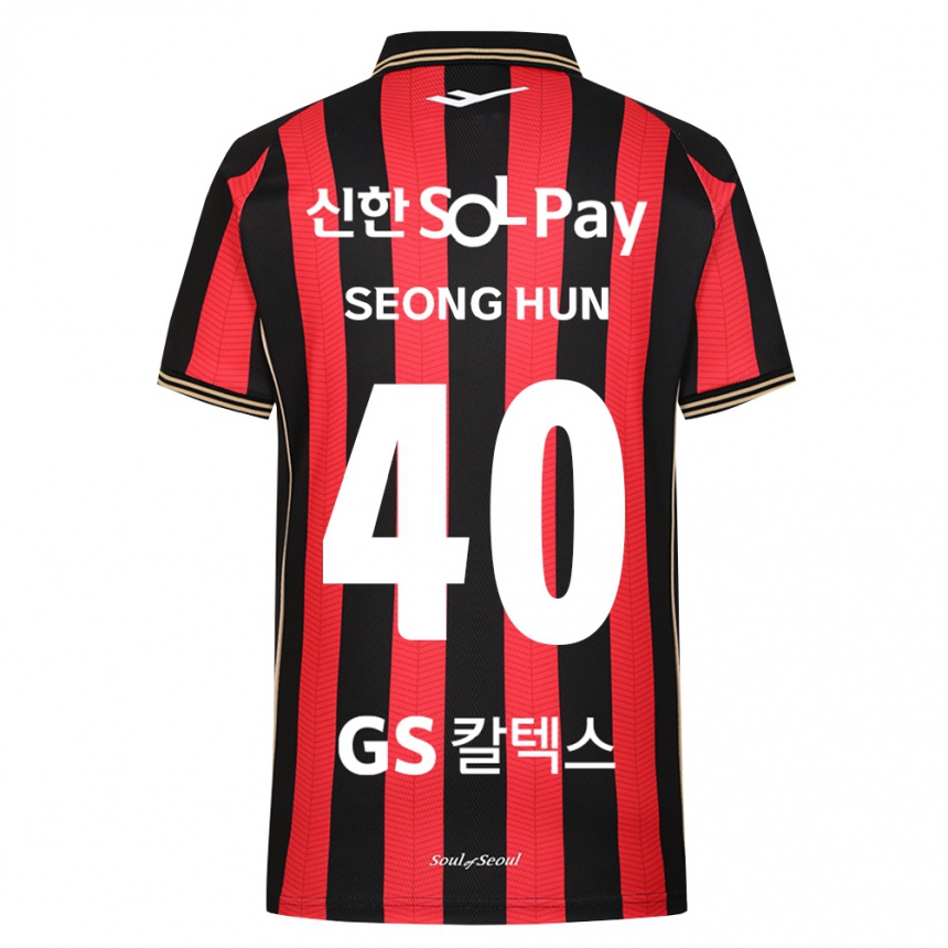 נשים כדורגל Seong-Hun Park #40 אדום לבן שחור ג'רזי ביתית 2026/27