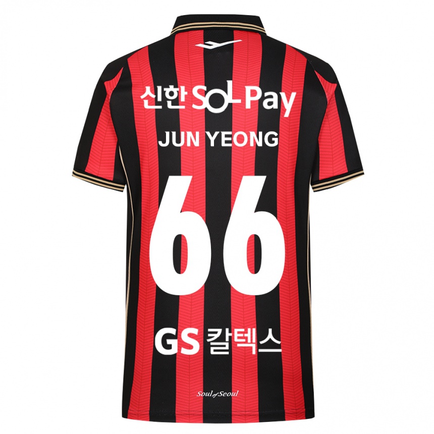 נשים כדורגל Jun-Yeong Choi #66 אדום לבן שחור ג'רזי ביתית 2026/27