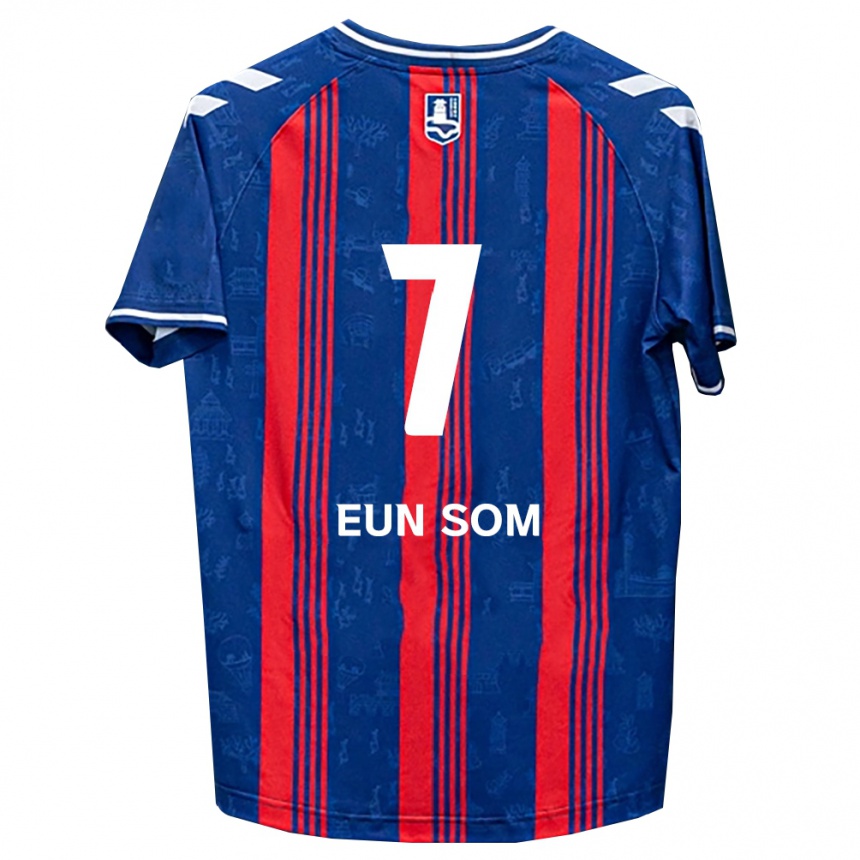 נשים כדורגל Kwon Eun-Som #7 כחול אדום לבן ג'רזי ביתית 2026/27