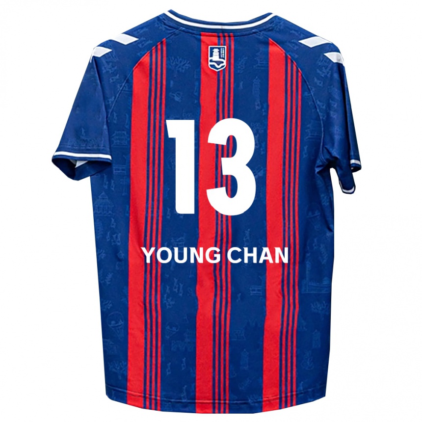 נשים כדורגל Young-Chan Ham #13 כחול אדום לבן ג'רזי ביתית 2026/27