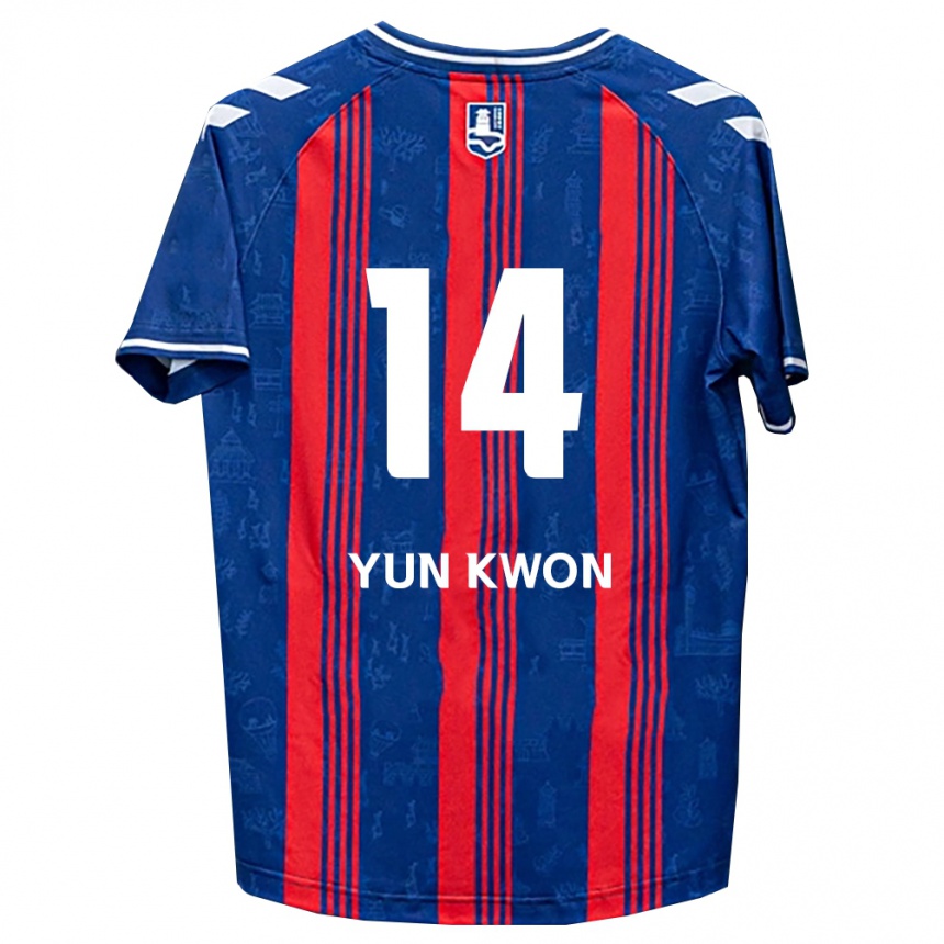נשים כדורגל Yun-Kwon Cho #14 כחול אדום לבן ג'רזי ביתית 2026/27