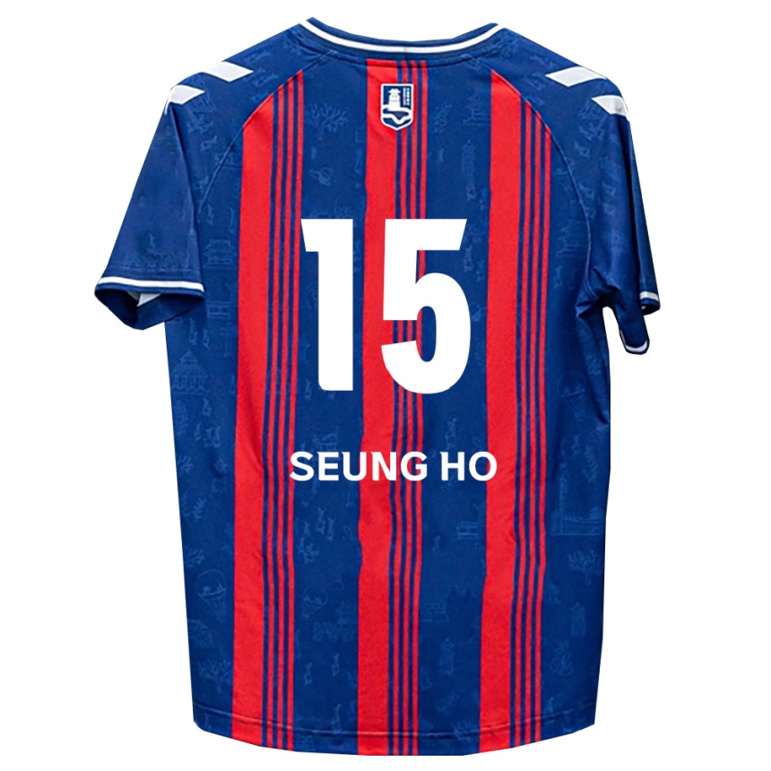 נשים כדורגל Seung-Ho Cho #15 כחול אדום לבן ג'רזי ביתית 2026/27