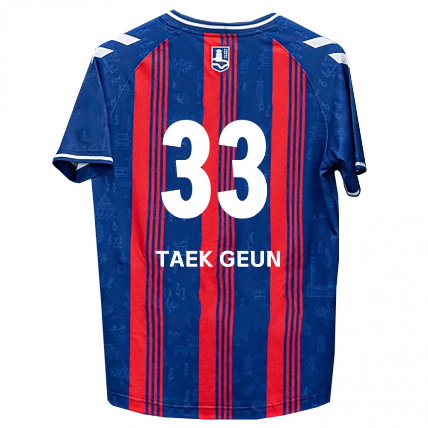 נשים כדורגל Taek-Geun Lee #33 כחול אדום לבן ג'רזי ביתית 2026/27