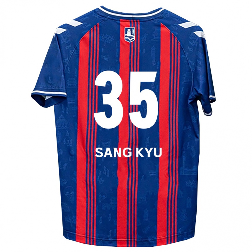 נשים כדורגל Sang-Kyu Han #35 כחול אדום לבן ג'רזי ביתית 2026/27
