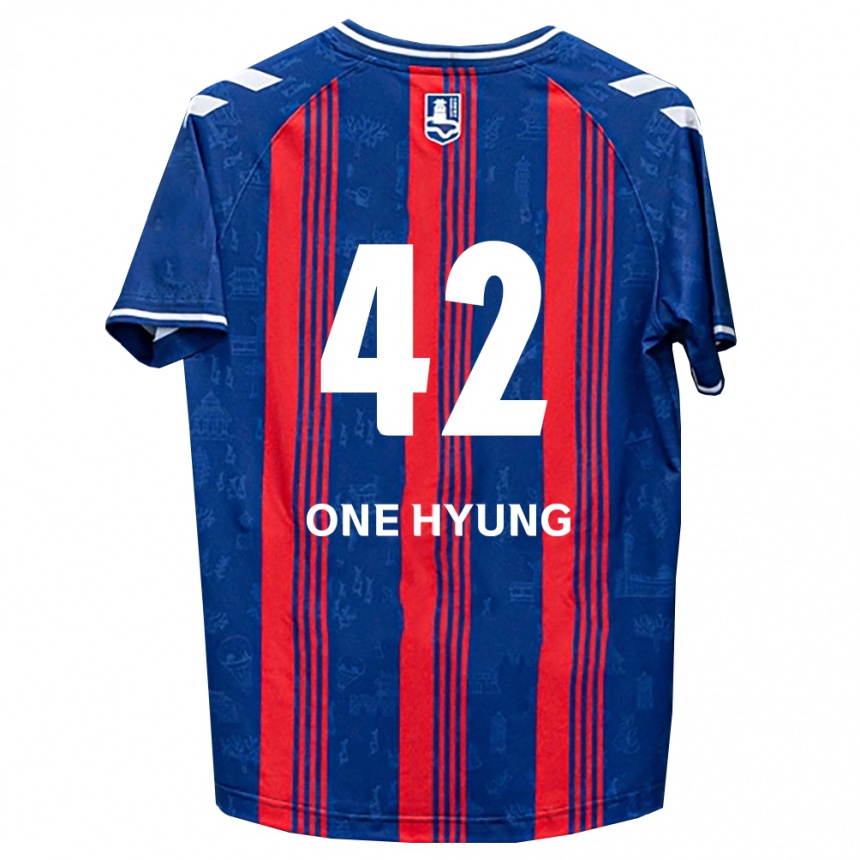 נשים כדורגל One-Hyung Kim #42 כחול אדום לבן ג'רזי ביתית 2026/27