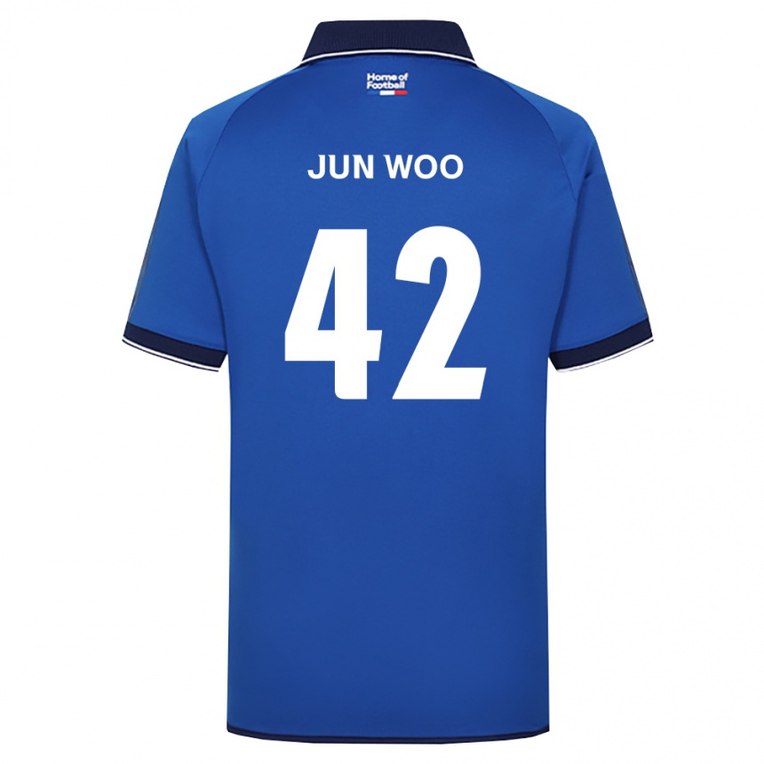 נשים כדורגל Jun-Woo Lee #42 כחול מלכותי לבן אדום ג'רזי ביתית 2026/27