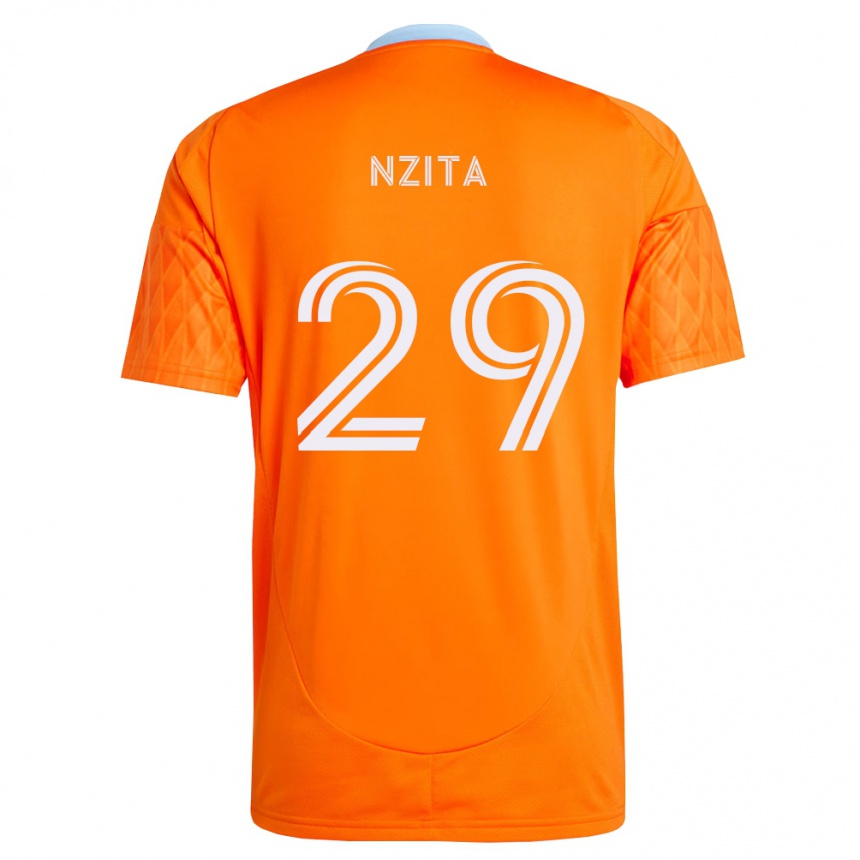נשים כדורגל Sebastiao Nzita #29 כתום לבן ג'רזי ביתית 2026/27