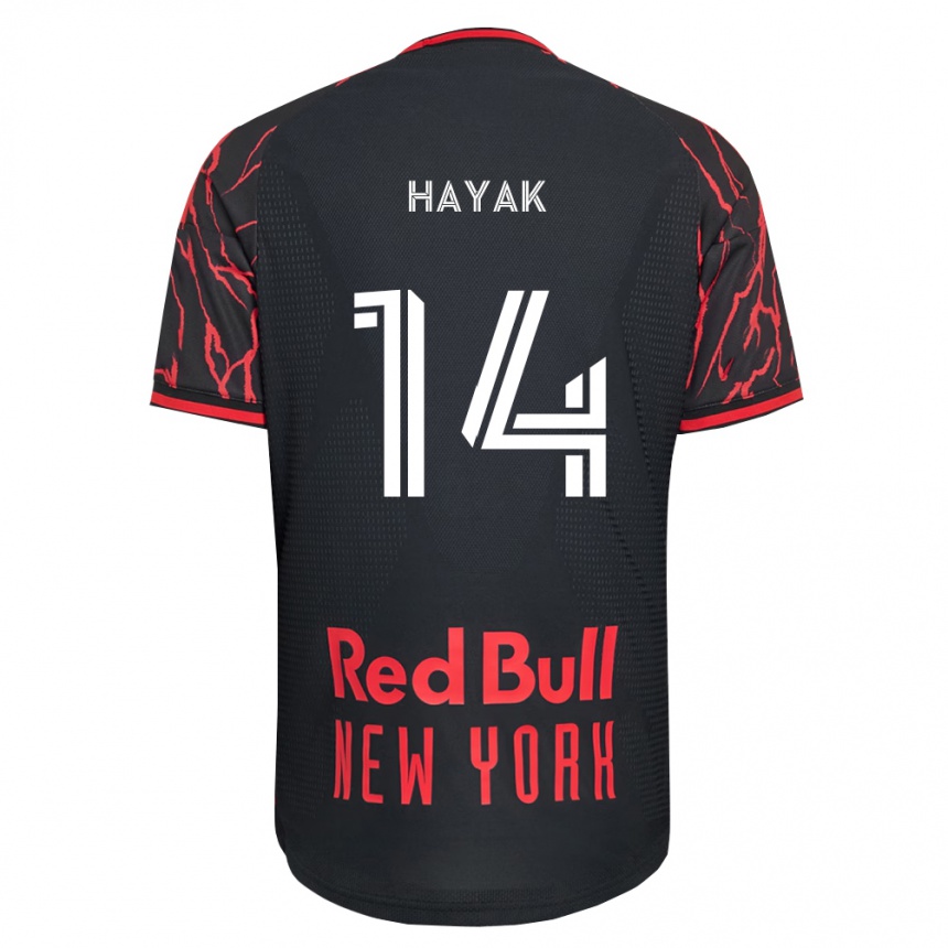 נשים כדורגל Ari Hayak #14 אדום שחור לבן ג'רזי ביתית 2026/27