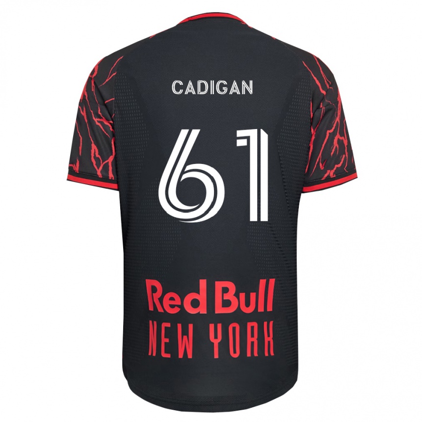 נשים כדורגל Deven Cadigan #61 אדום שחור לבן ג'רזי ביתית 2026/27