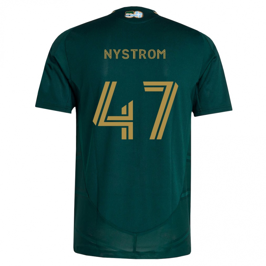 נשים כדורגל Maximo Nystrom #47 ירוק כהה חום ג'רזי ביתית 2026/27
