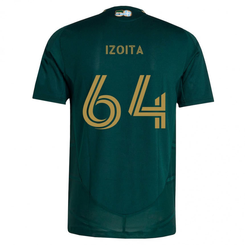 נשים כדורגל Jacob Izoita #64 ירוק כהה חום ג'רזי ביתית 2026/27