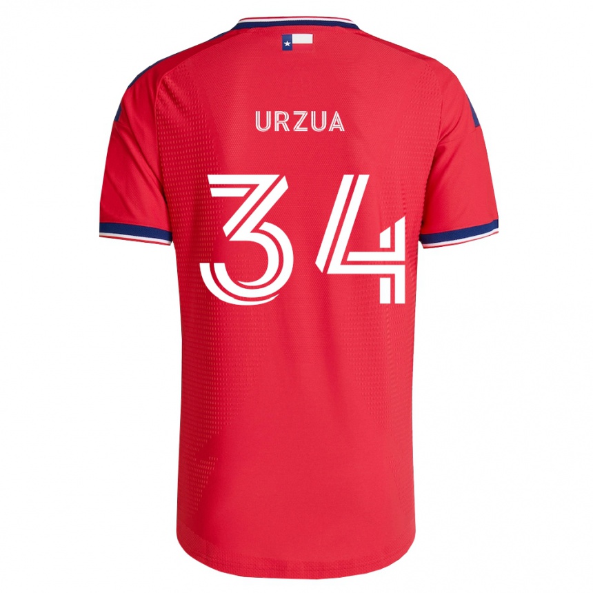 נשים כדורגל Alejandro Urzua #34 אדום כחול לבן ג'רזי ביתית 2026/27