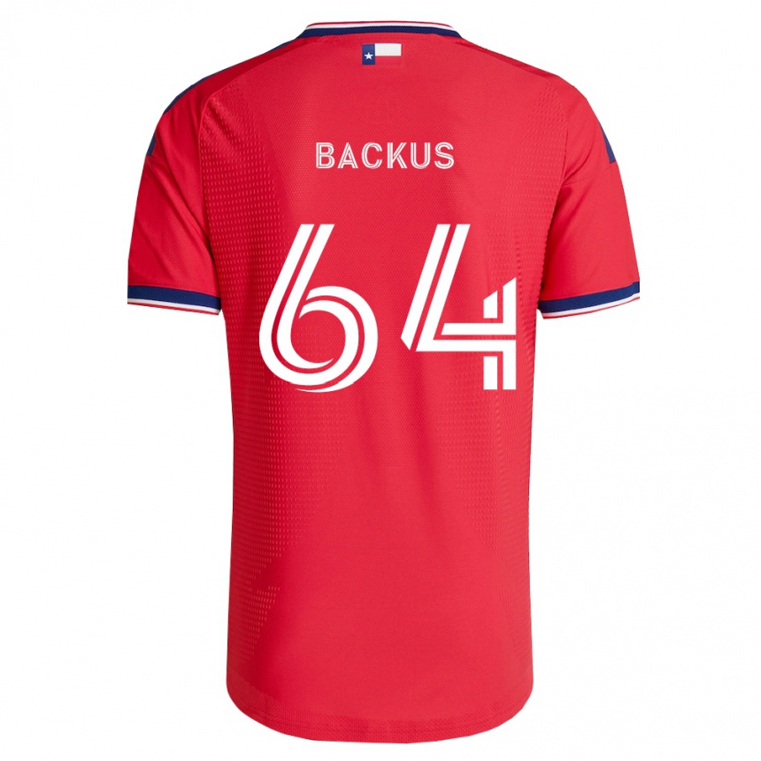 נשים כדורגל Braeden Backus #64 אדום כחול לבן ג'רזי ביתית 2026/27 נשים כדורגל Braeden Backus #64 אדום כחול לבן ג'רזי ביתית 2026/27
