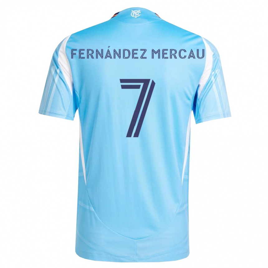 נשים כדורגל Nicolás Fernández Mercau #7 כחול שמיים לבן ג'רזי ביתית 2026/27