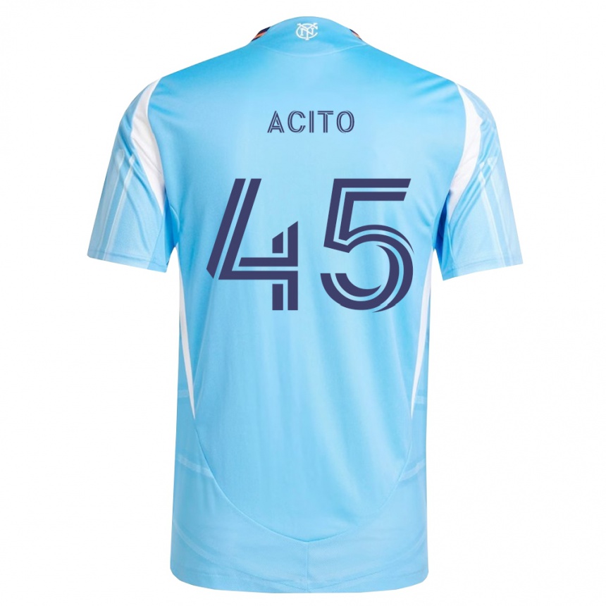 נשים כדורגל Kamran Acito #45 כחול שמיים לבן ג'רזי ביתית 2026/27