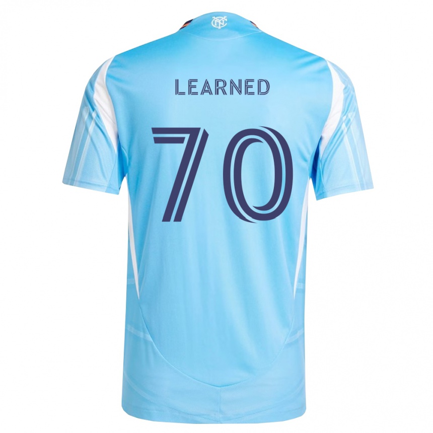 נשים כדורגל Mac Learned #70 כחול שמיים לבן ג'רזי ביתית 2026/27
