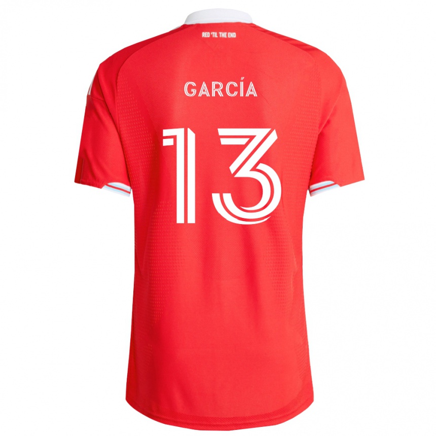 נשים כדורגל Deijan García #13 אדום כחול עמוק לבן ג'רזי ביתית 2026/27