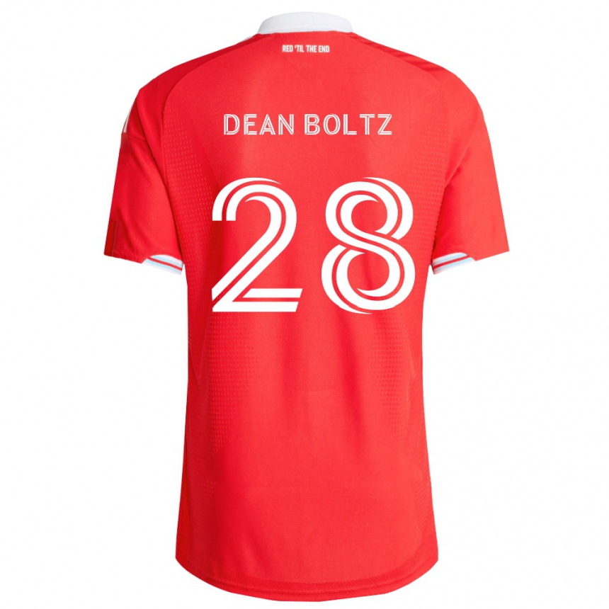 נשים כדורגל Dean Boltz #28 אדום כחול עמוק לבן ג'רזי ביתית 2026/27 נשים כדורגל Dean Boltz #28 אדום כחול עמוק לבן ג'רזי ביתית 2026/27