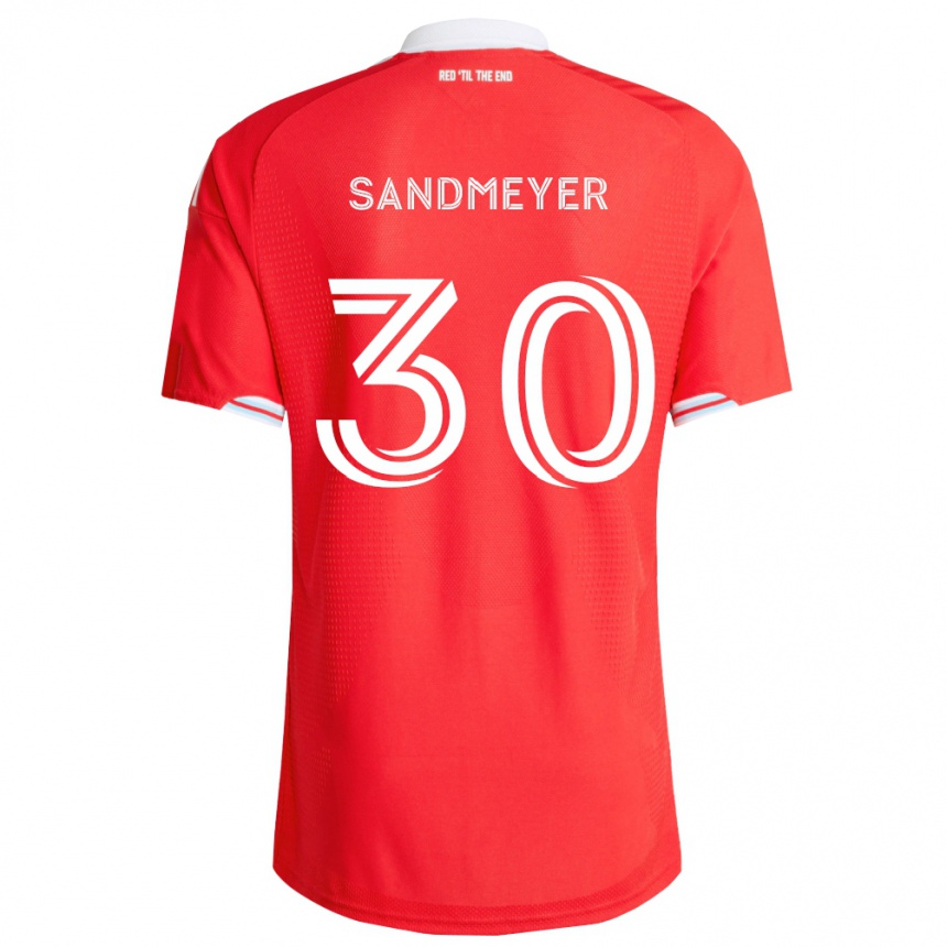 נשים כדורגל Jack Sandmeyer #30 אדום כחול עמוק לבן ג'רזי ביתית 2026/27