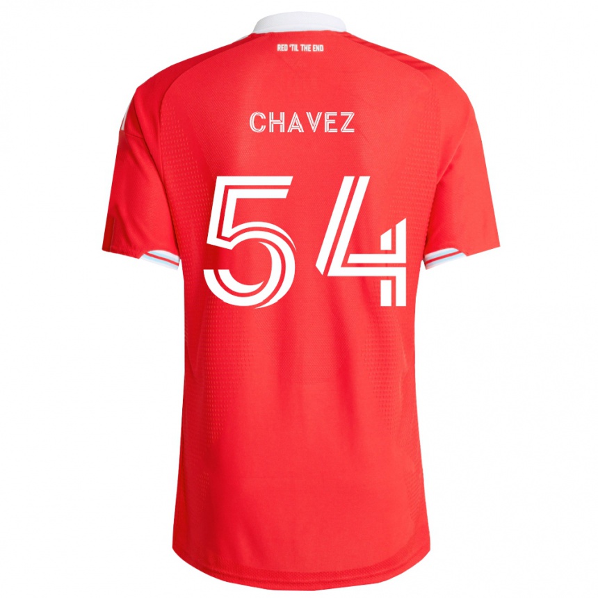 נשים כדורגל Emiliano Chavez #54 אדום כחול עמוק לבן ג'רזי ביתית 2026/27