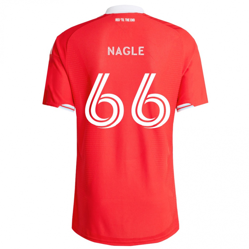 נשים כדורגל Chase Nagle #66 אדום כחול עמוק לבן ג'רזי ביתית 2026/27