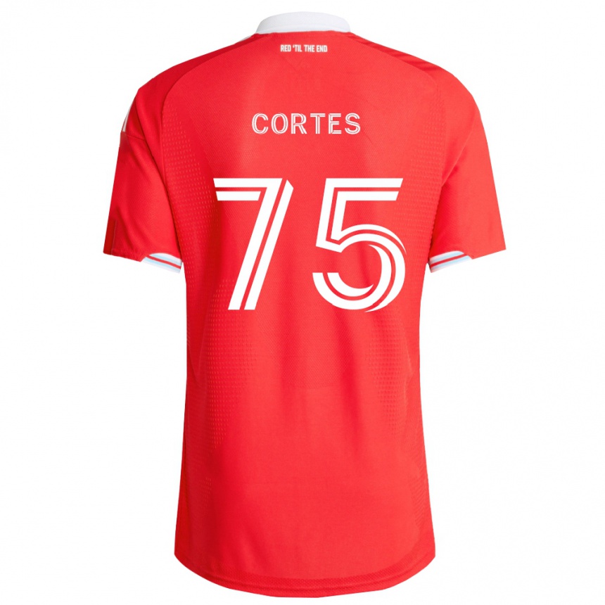 נשים כדורגל Tomas Cortes #75 אדום כחול עמוק לבן ג'רזי ביתית 2026/27