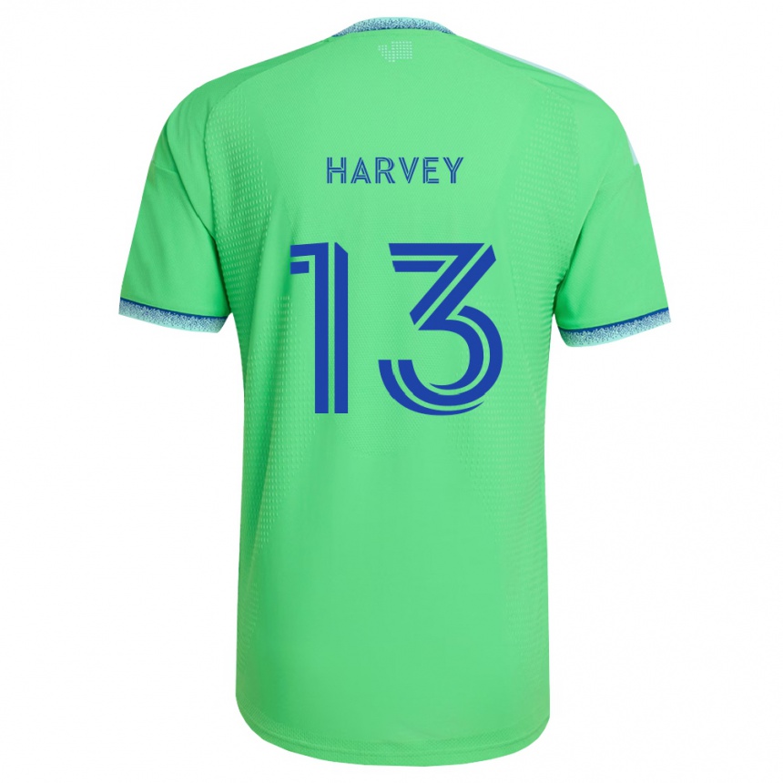 נשים כדורגל Samuel Harvey #13 ירוק כחול בהיר ג'רזי ביתית 2026/27