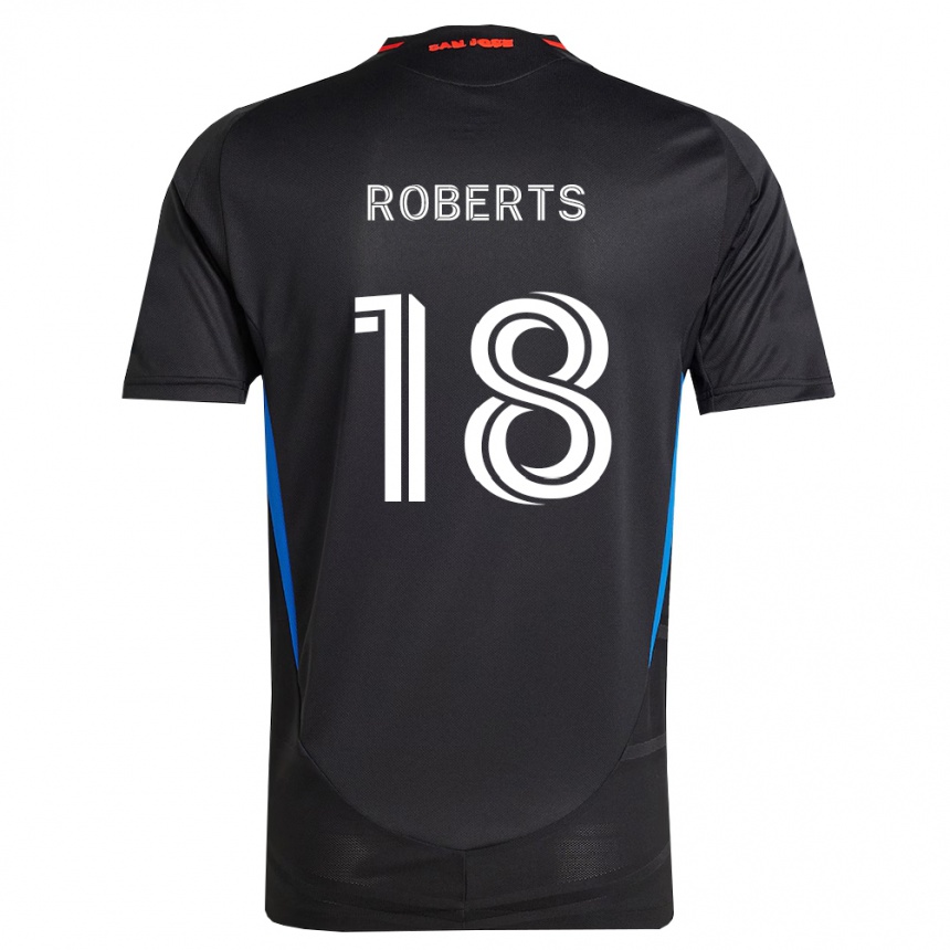נשים כדורגל Reid Roberts #18 כחול לבן שחור ג'רזי ביתית 2026/27