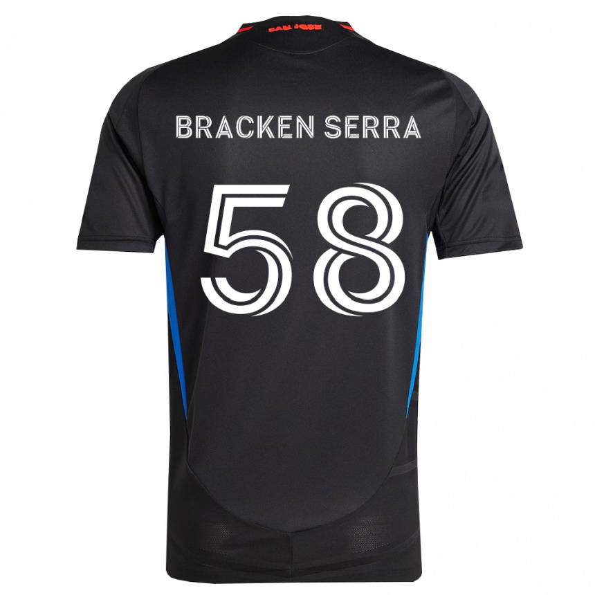 נשים כדורגל Gabriel Bracken Serra #58 כחול לבן שחור ג'רזי ביתית 2026/27
