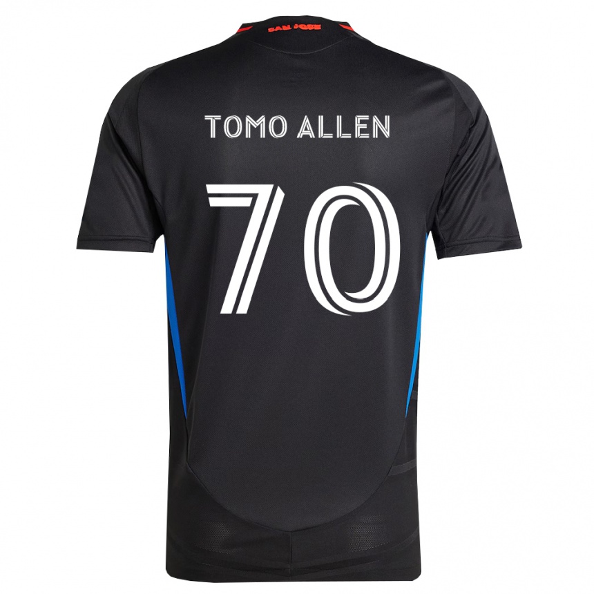 נשים כדורגל Tomo Allen #70 כחול לבן שחור ג'רזי ביתית 2026/27