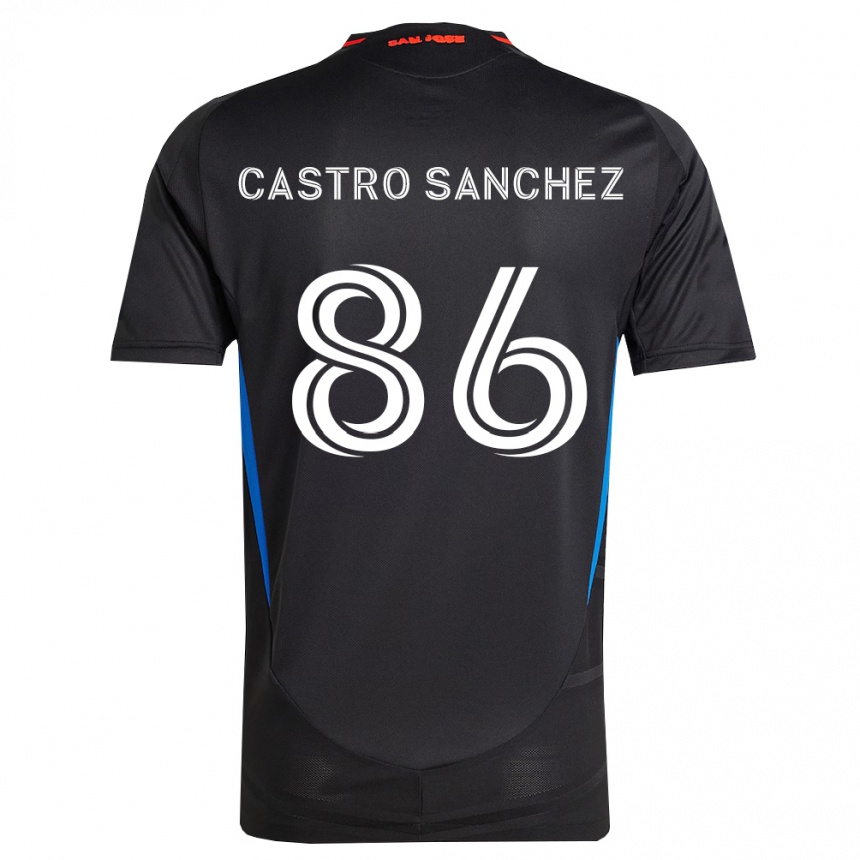 נשים כדורגל Andy Castro Sanchez #86 כחול לבן שחור ג'רזי ביתית 2026/27