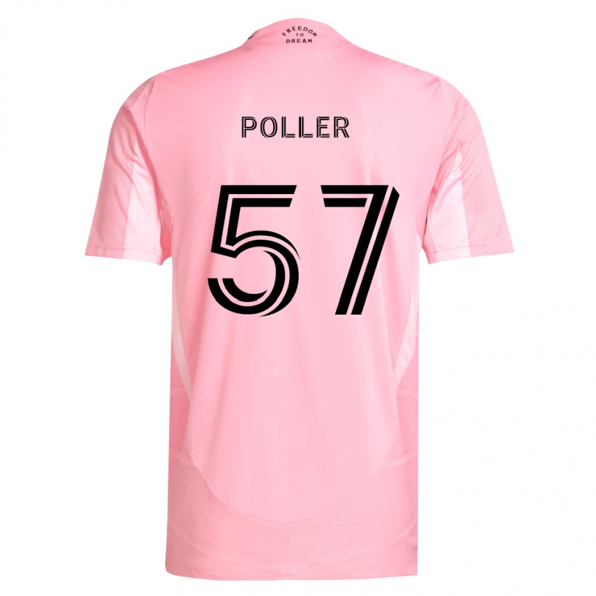 נשים כדורגל Sebastian Poller #57 ורוד שחור ג'רזי ביתית 2026/27