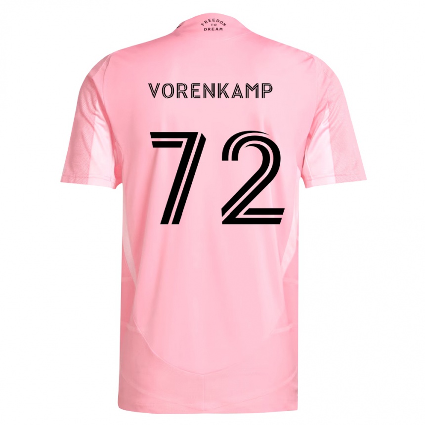 נשים כדורגל Theo Vorenkamp #72 ורוד שחור ג'רזי ביתית 2026/27