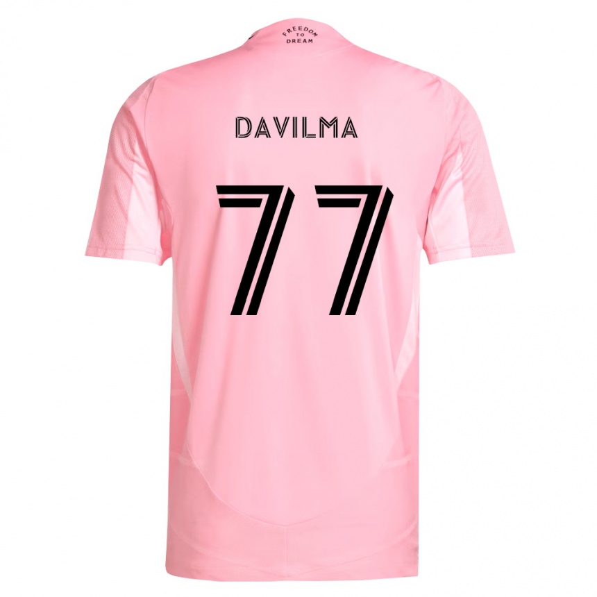 נשים כדורגל Kensly Davilma #77 ורוד שחור ג'רזי ביתית 2026/27