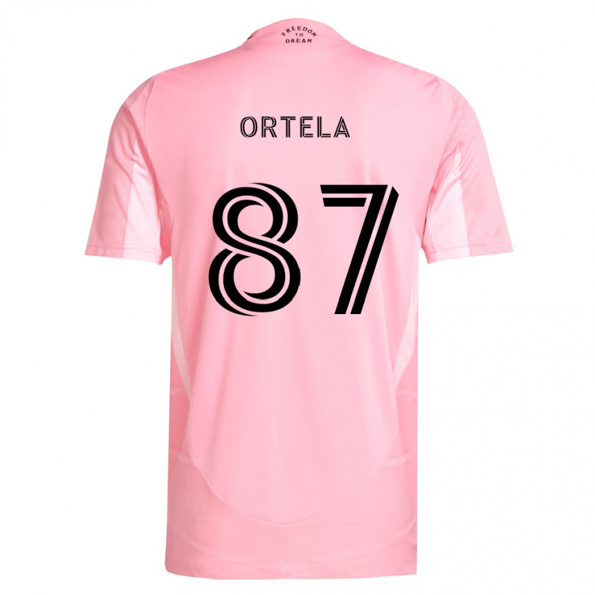 נשים כדורגל Jerremy Ortela #87 ורוד שחור ג'רזי ביתית 2026/27