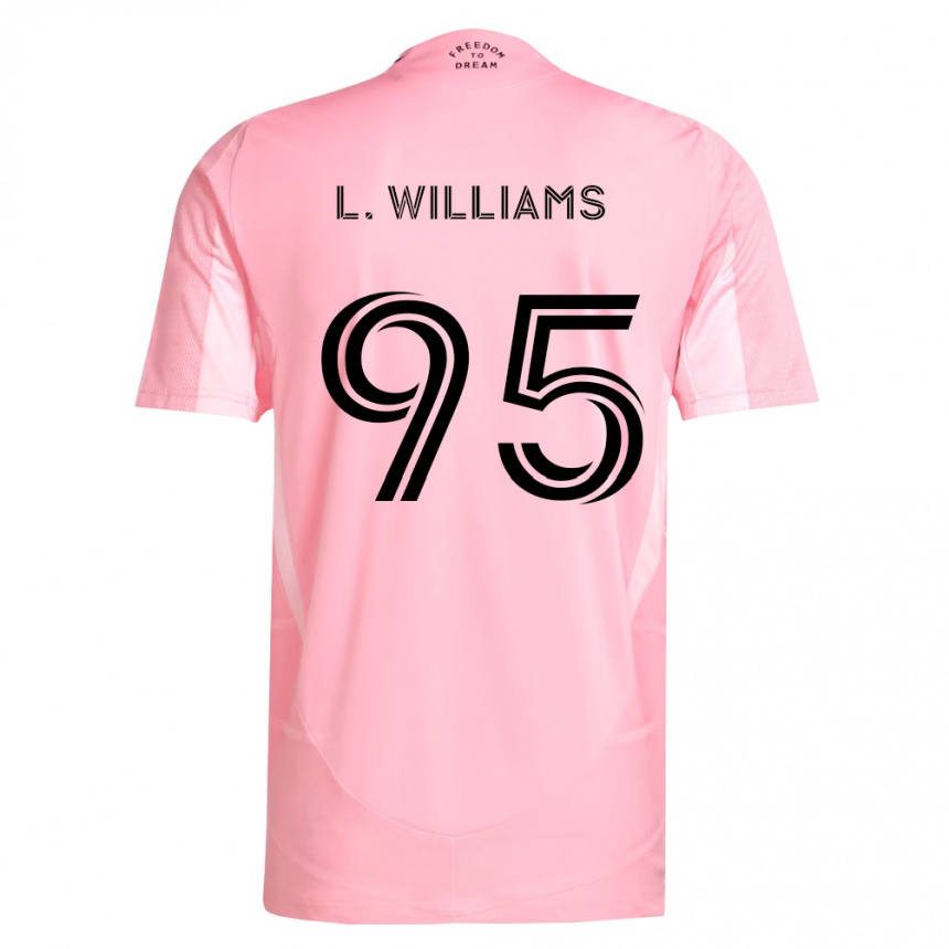 נשים כדורגל Levi Williams #95 ורוד שחור ג'רזי ביתית 2026/27