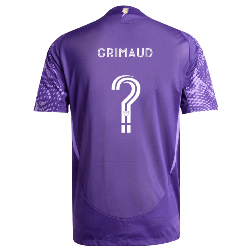 נשים כדורגל Axel Grimaud #0 סגול לבן ג'רזי ביתית 2026/27 נשים כדורגל Axel Grimaud #0 סגול לבן ג'רזי ביתית 2026/27