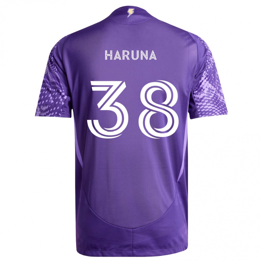 נשים כדורגל Issah Haruna #38 סגול לבן ג'רזי ביתית 2026/27