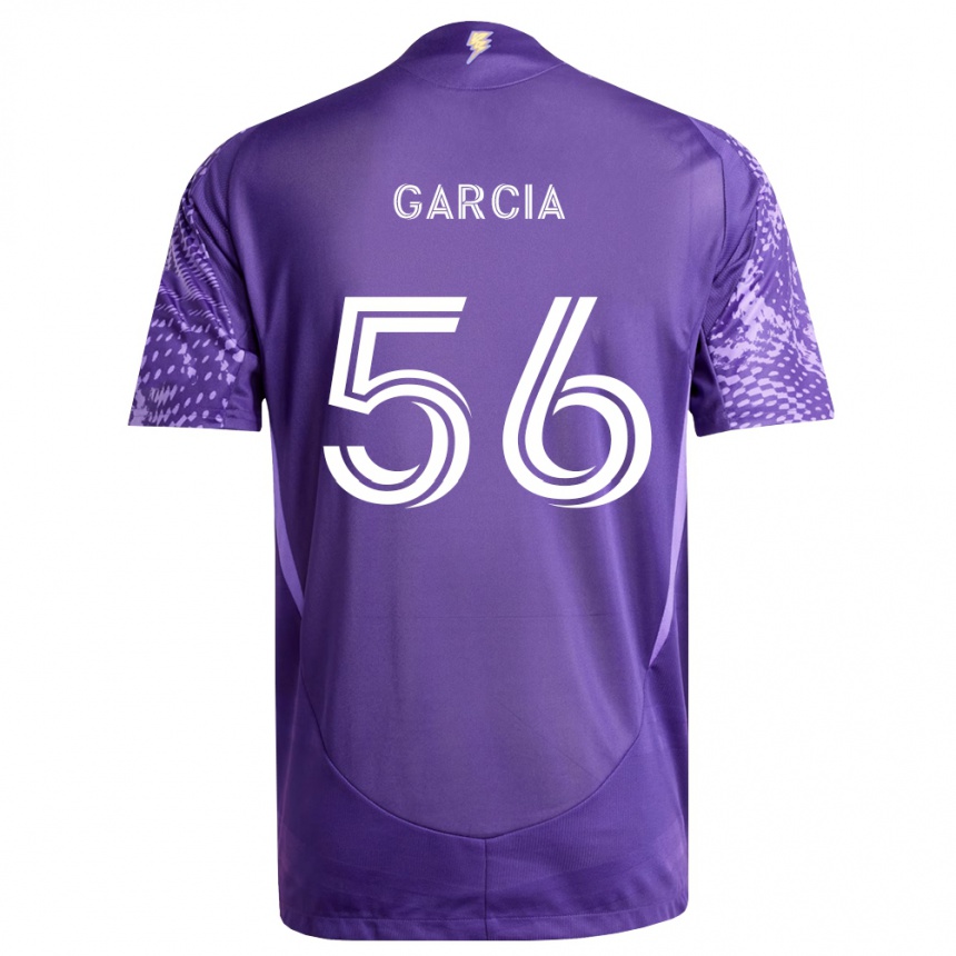 נשים כדורגל Jakob Garcia #56 סגול לבן ג'רזי ביתית 2026/27