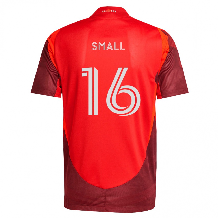 נשים כדורגל Khaleel Small #16 בורדו אדום ג'רזי ביתית 2026/27