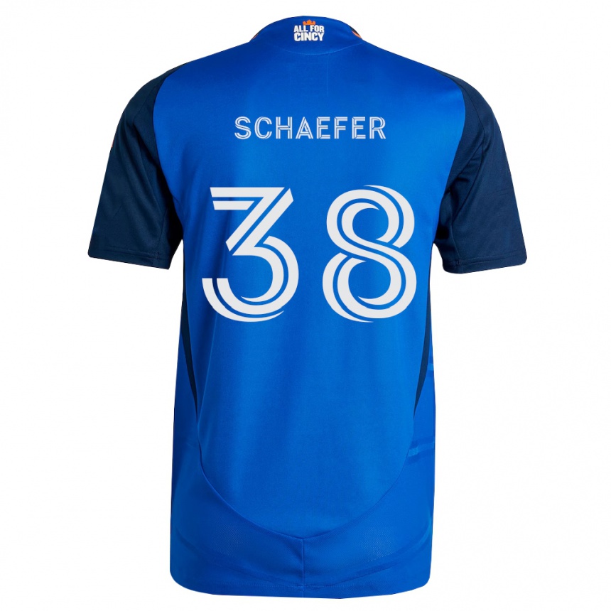 נשים כדורגל Brian Schaefer #38 כחול מלכותי כתום ג'רזי ביתית 2026/27
