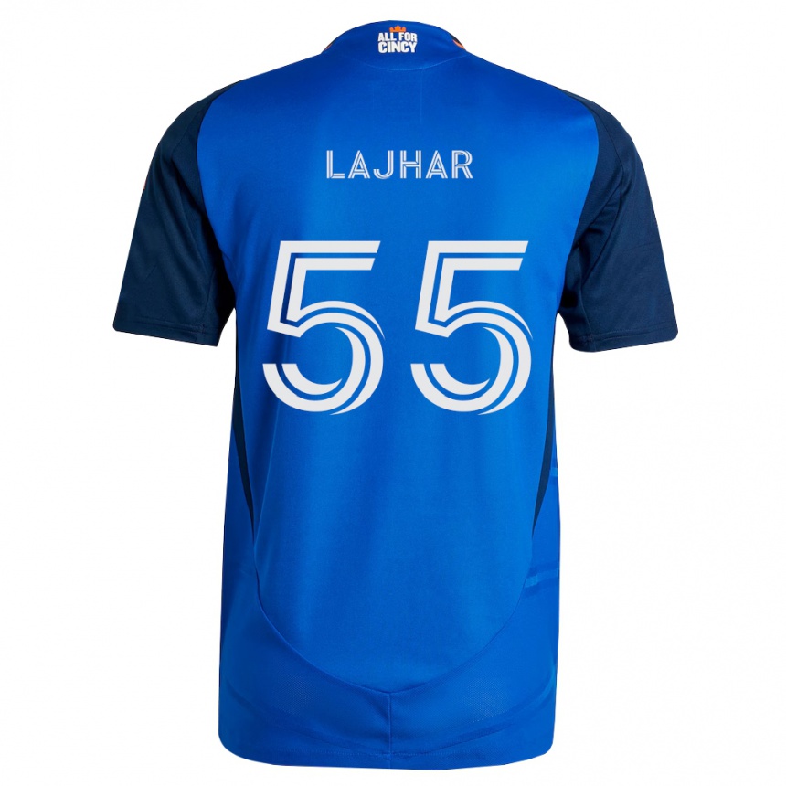 נשים כדורגל Ayoub Lajhar #55 כחול מלכותי כתום ג'רזי ביתית 2026/27