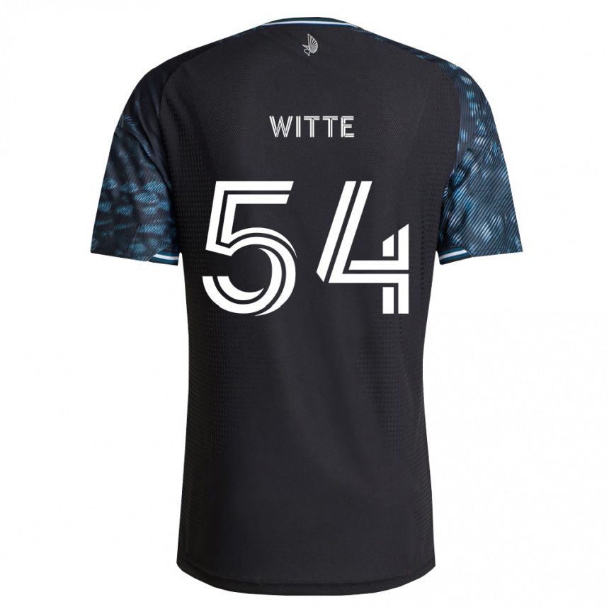 נשים כדורגל Alex Witte #54 שחור לבן ג'רזי ביתית 2026/27