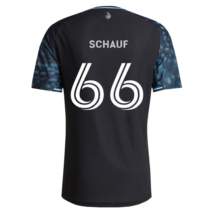 נשים כדורגל Brody Schauf #66 שחור לבן ג'רזי ביתית 2026/27