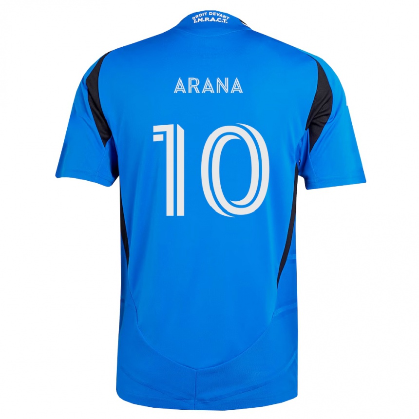 נשים כדורגל Patrick Arana #10 כחול לבן שחור ג'רזי ביתית 2026/27