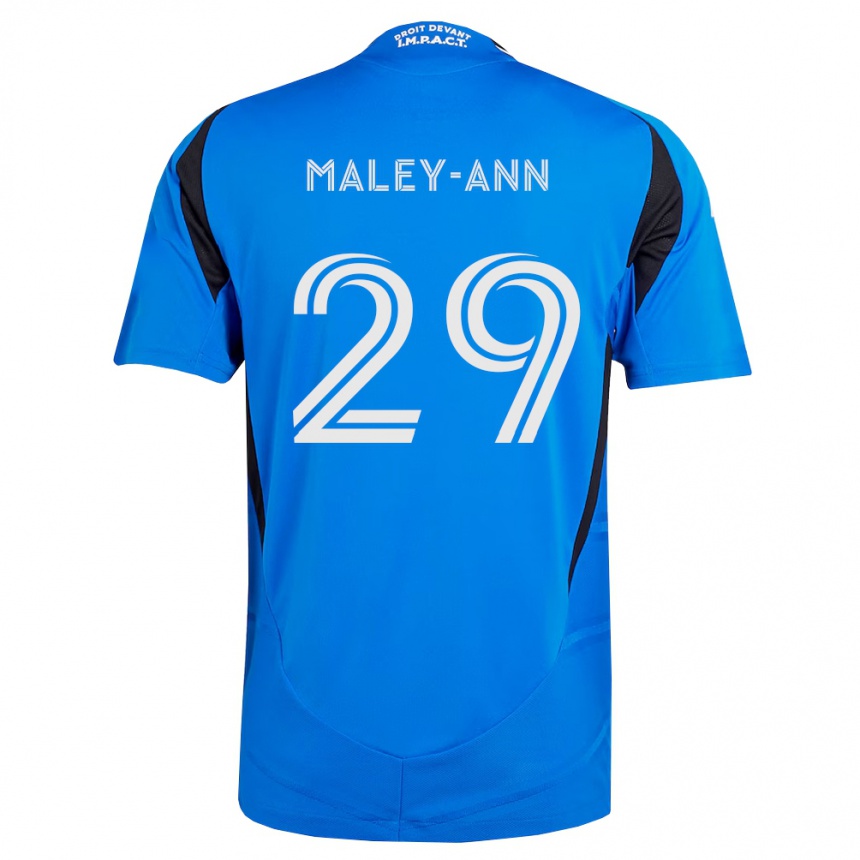 נשים כדורגל Caron Maley-Ann #29 כחול לבן שחור ג'רזי ביתית 2026/27