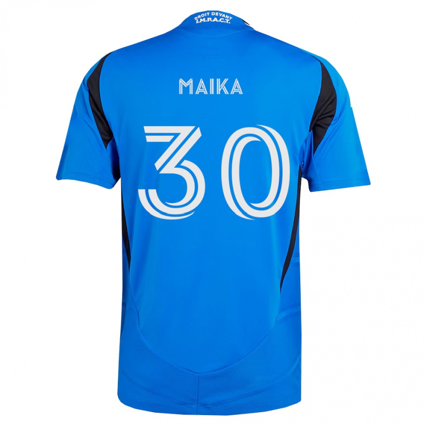 נשים כדורגל Valcourt Maika #30 כחול לבן שחור ג'רזי ביתית 2026/27